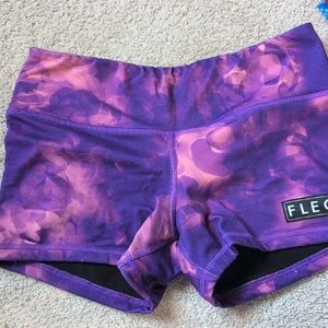 Fleo Women's Purple and Pink Athletic Shorts